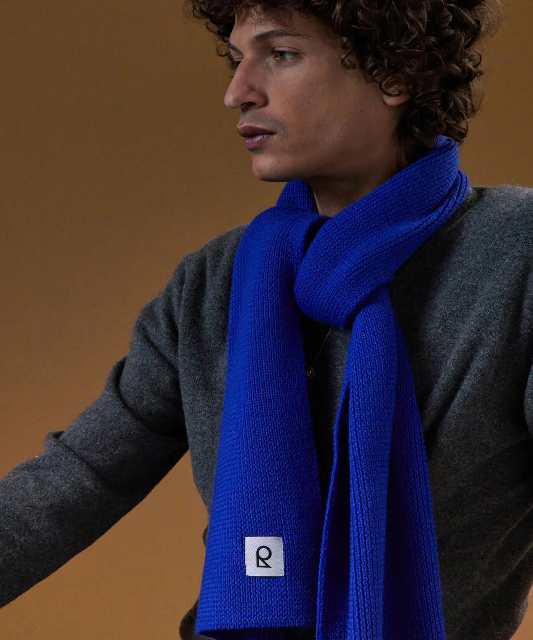 Hot Rodier Pull homme col V cachemire gris moyen