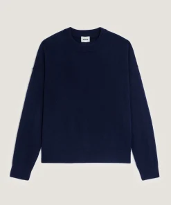 Best Rodier Pull large en cachemire bleu marine