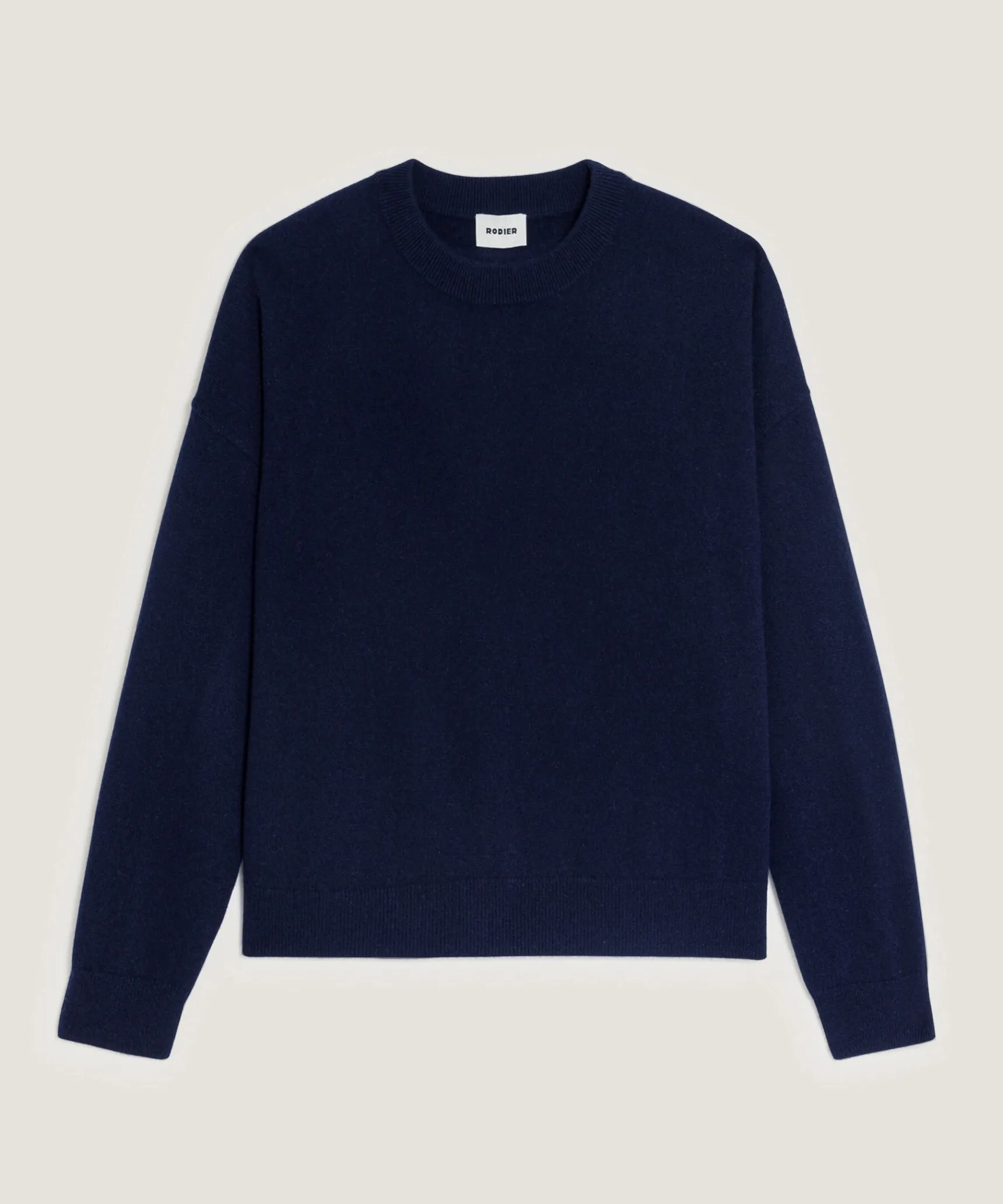 Best Rodier Pull large en cachemire bleu marine