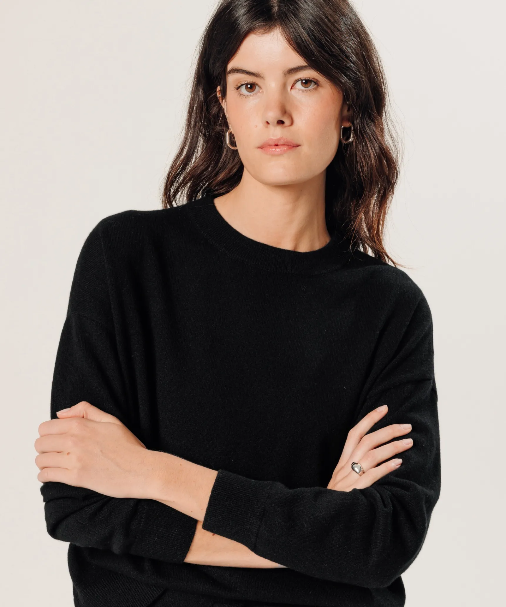 Clearance Rodier Pull large en cachemire noir