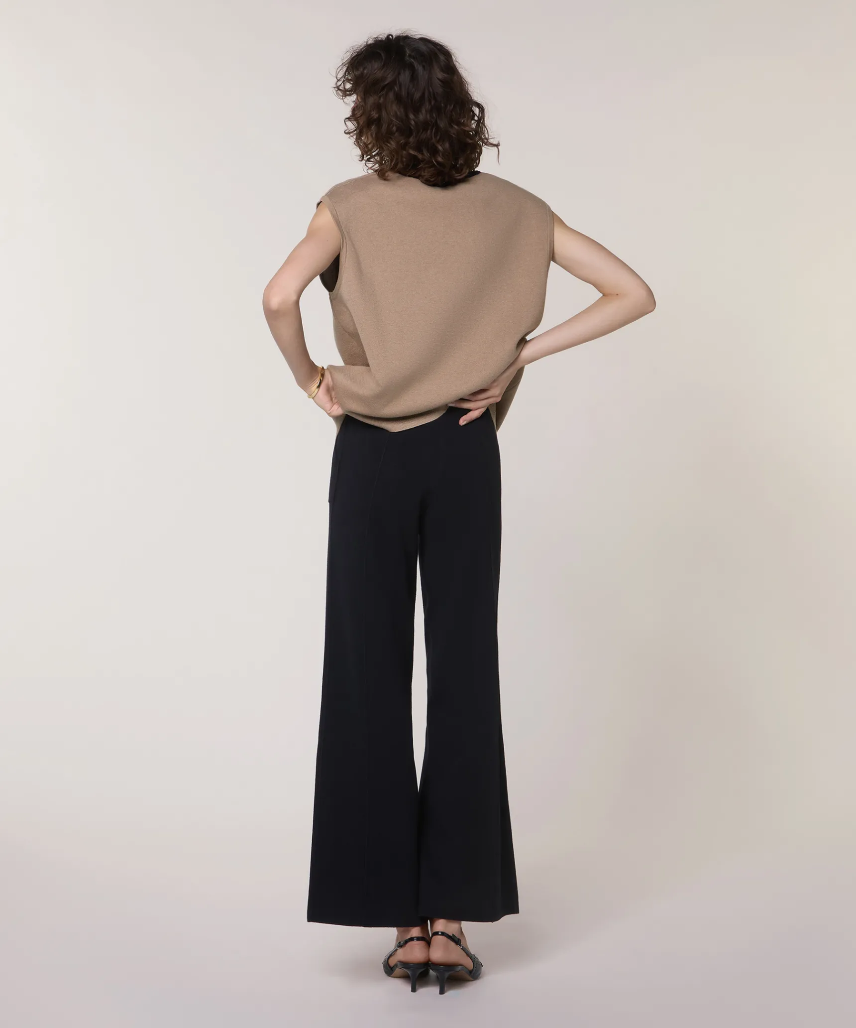 Rodier Pull manches courtes marron moka
