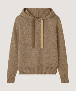Discount Rodier Pull oversize à capuche chiné marron