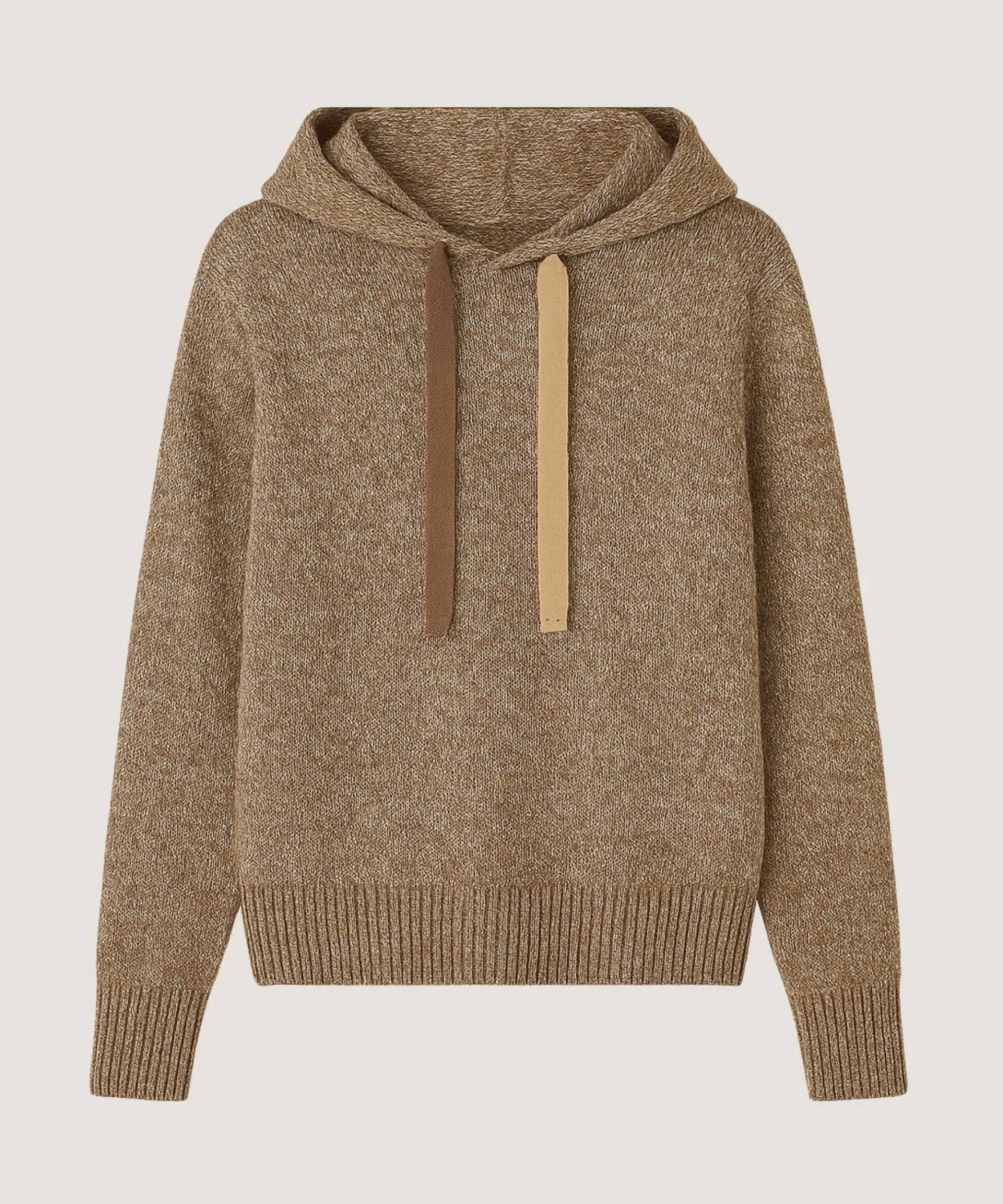 Discount Rodier Pull oversize à capuche chiné marron