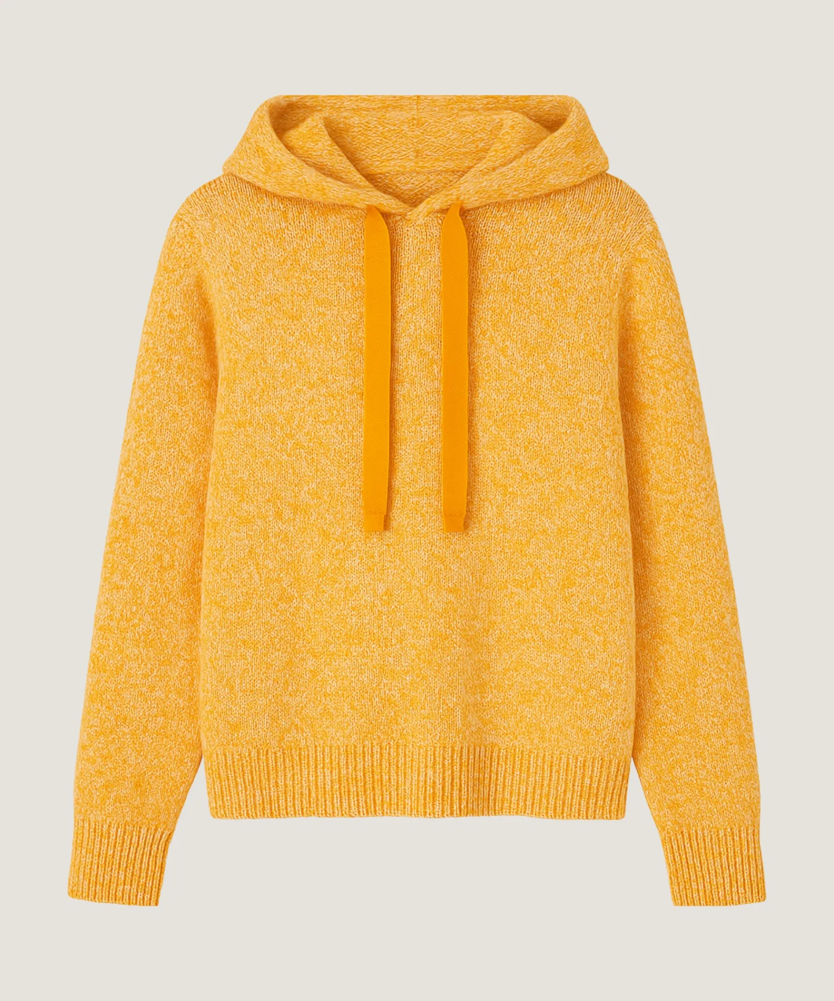 Rodier Pull oversize à capuche chiné jaune
