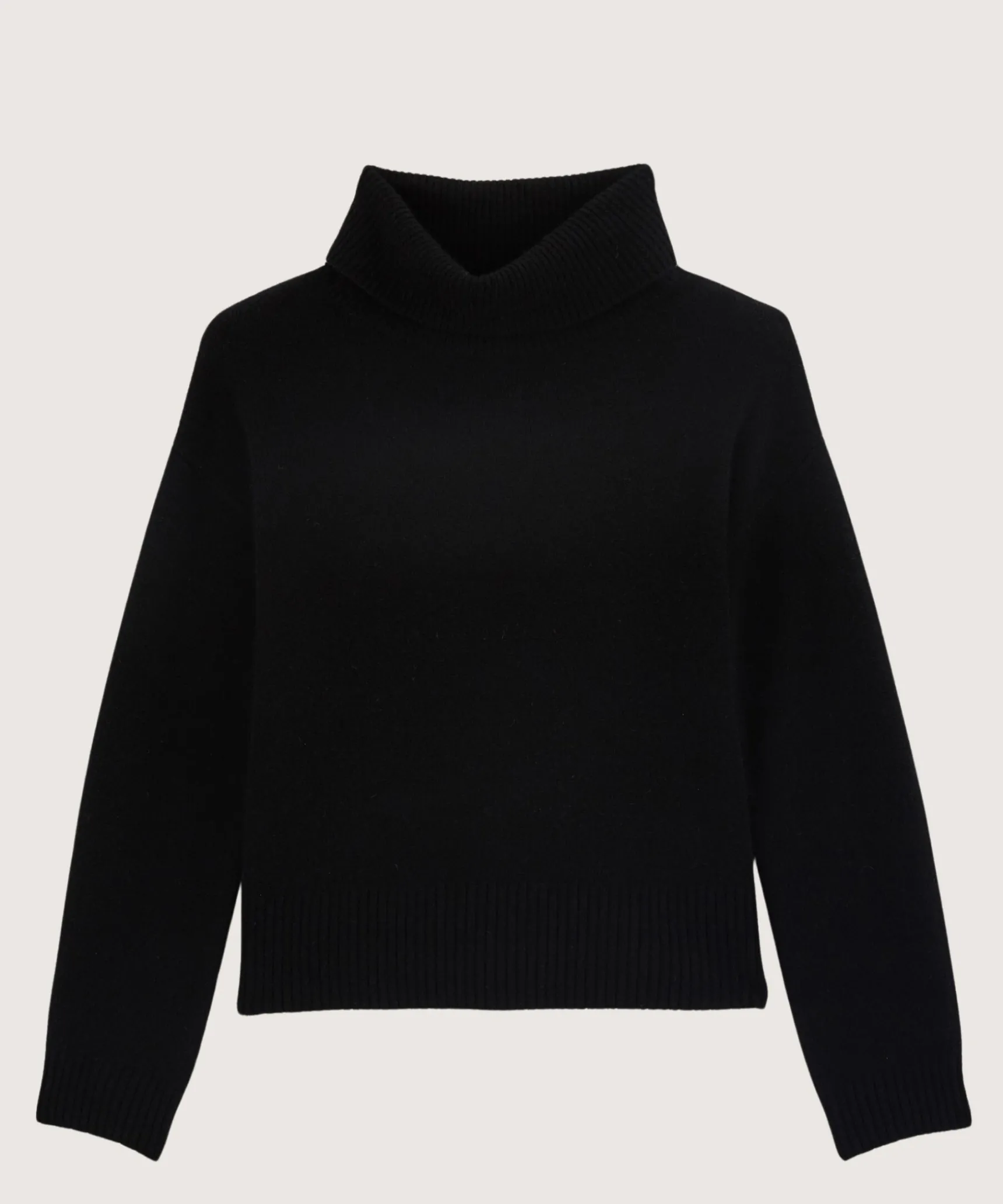 Discount Rodier Pull oversize col roulé en cachemire 4 fils noir