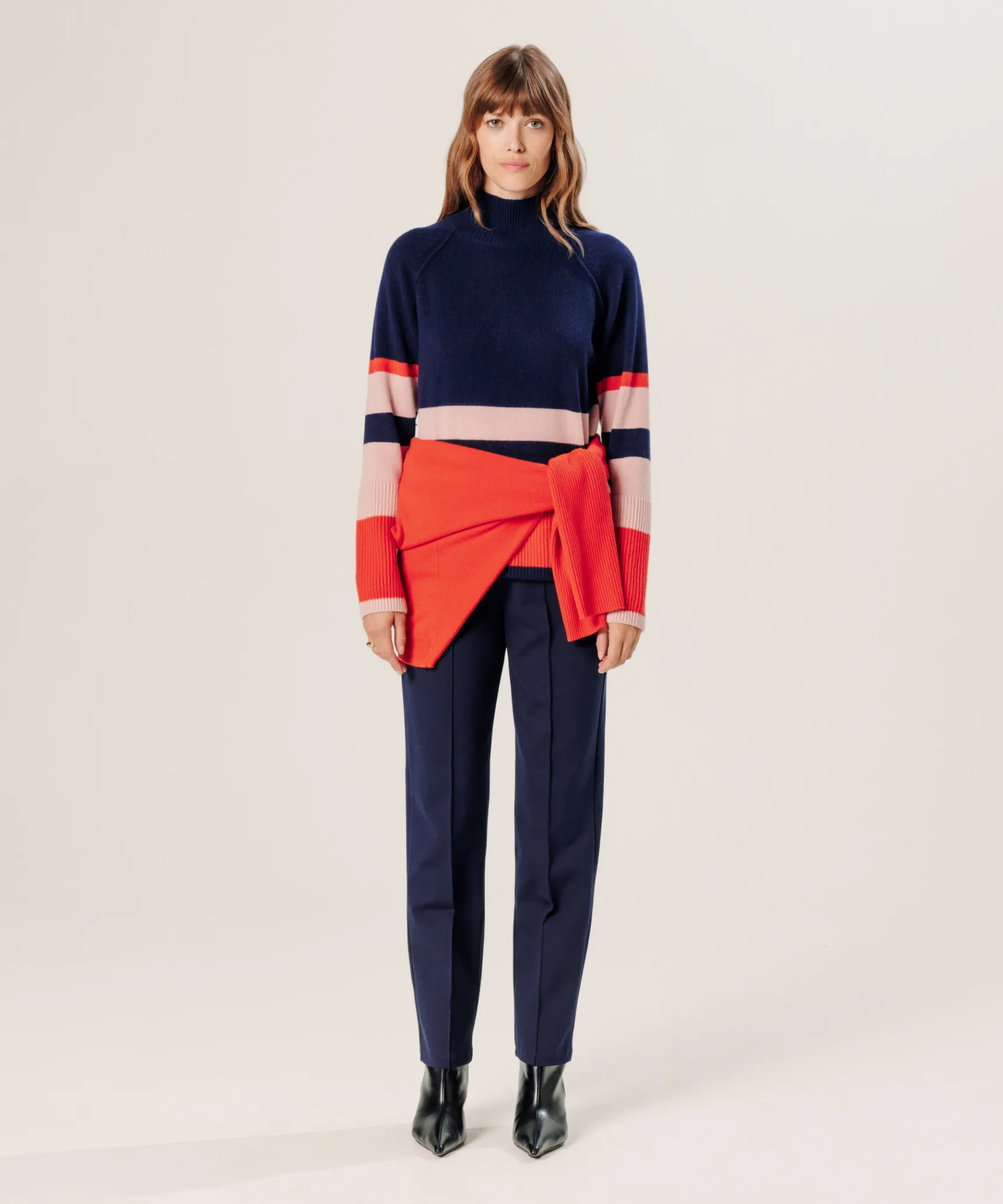 Rodier Pull oversize en cachemire bleu marine