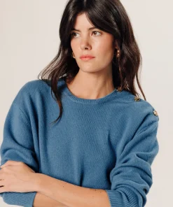 Sale Rodier Pull oversize en cachemire bleu azur