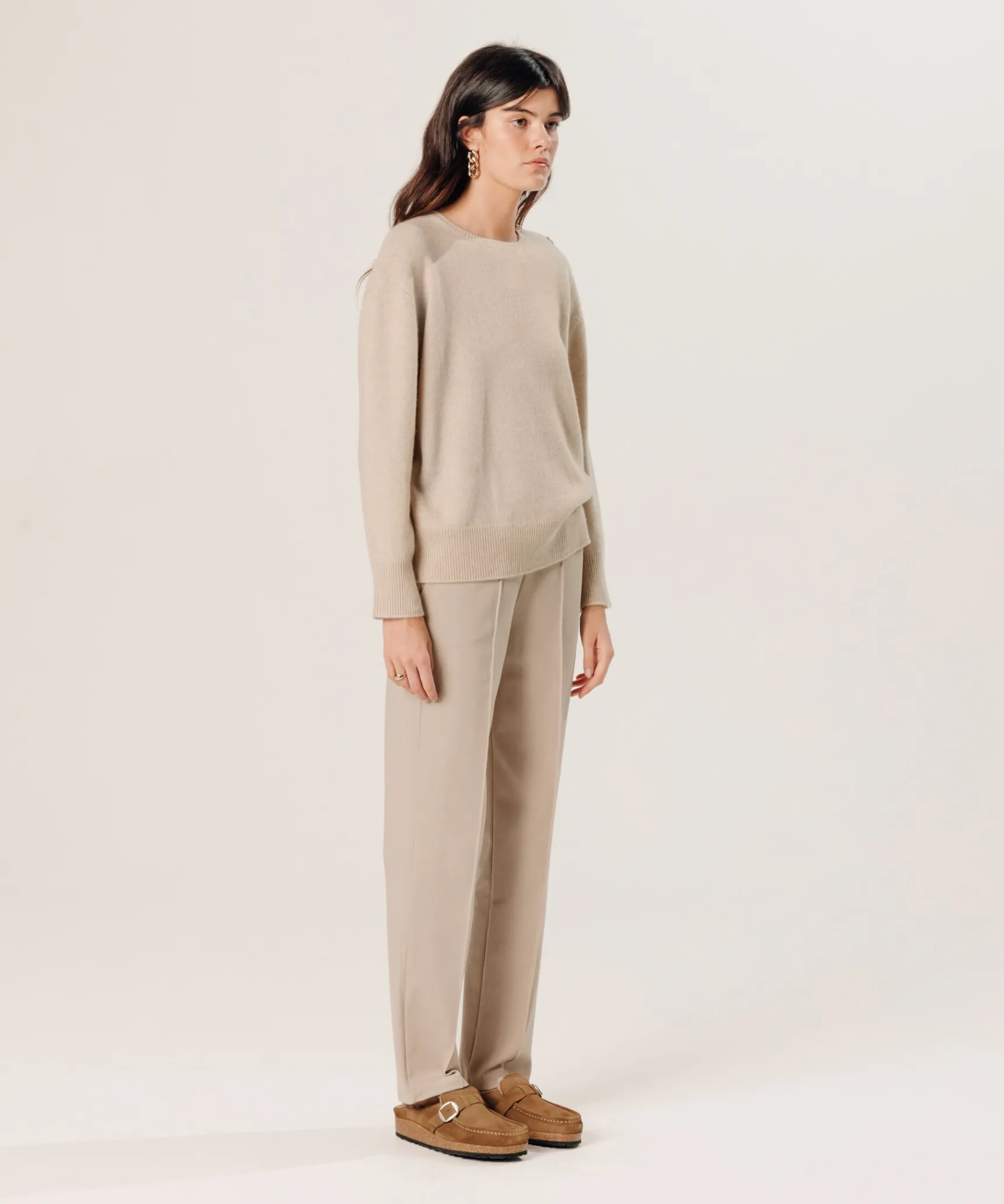 Discount Rodier Pull oversize en cachemire blanc creme