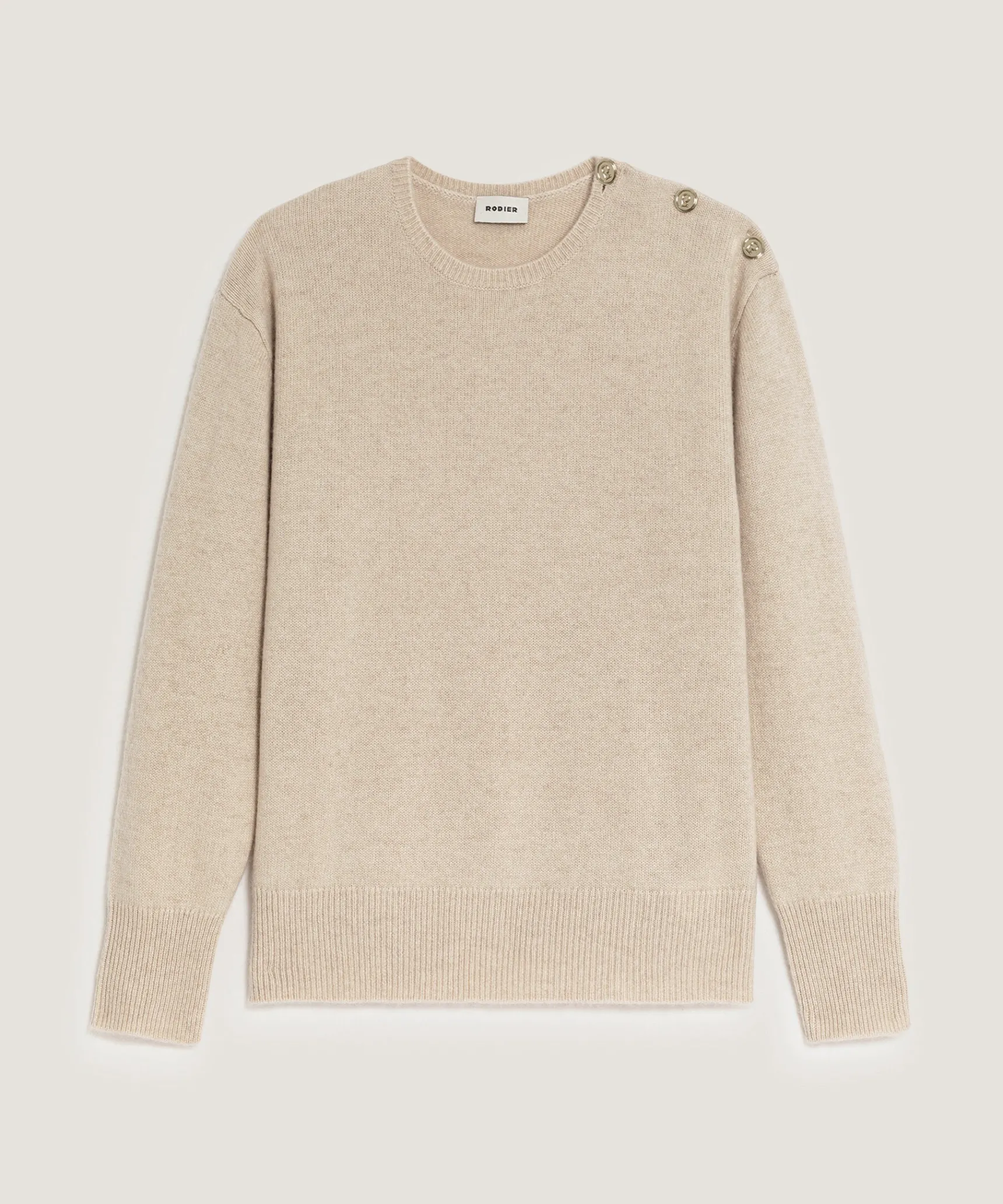 Discount Rodier Pull oversize en cachemire blanc creme
