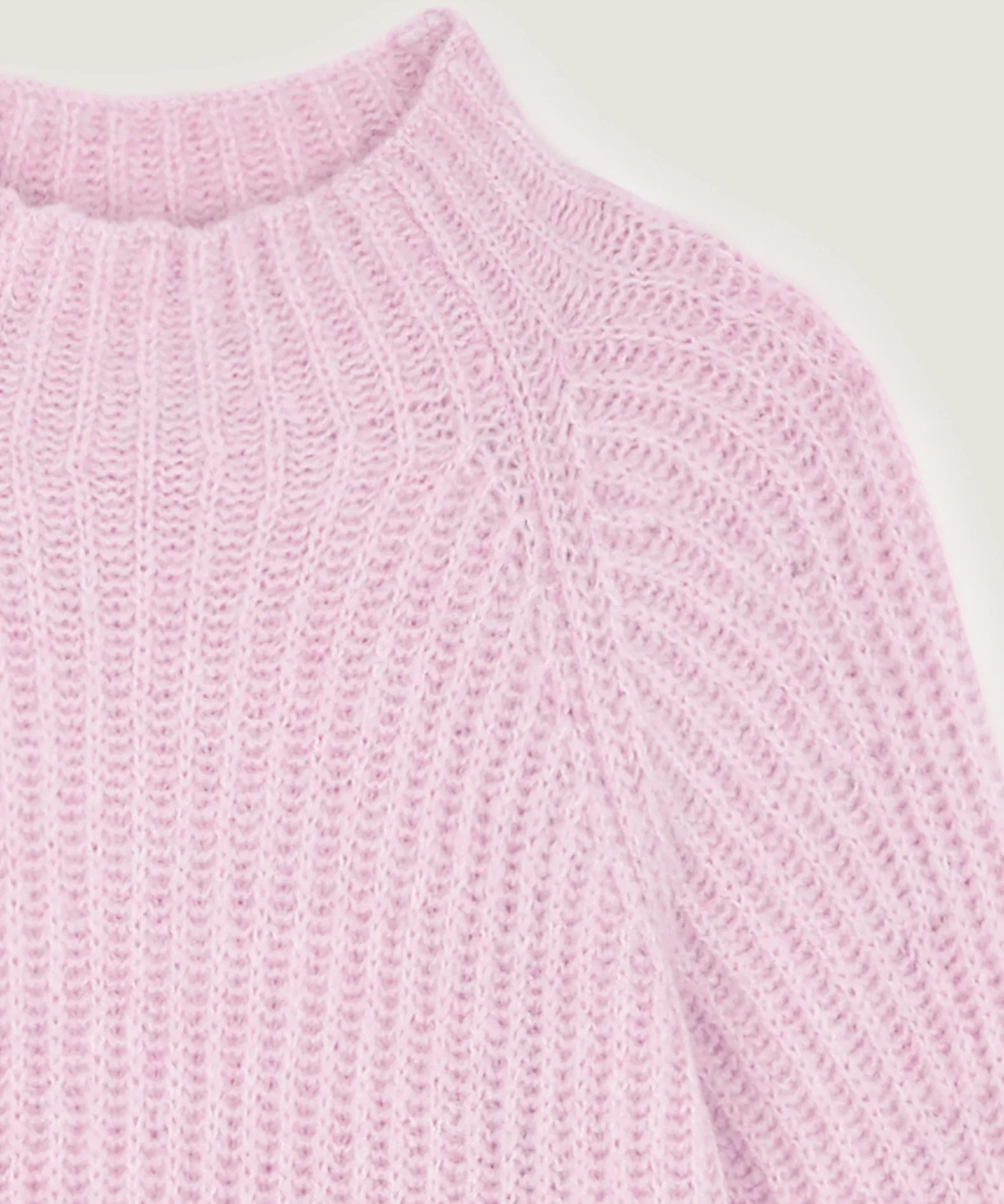 Rodier Pull oversize en grosse maille chiné rose pâle