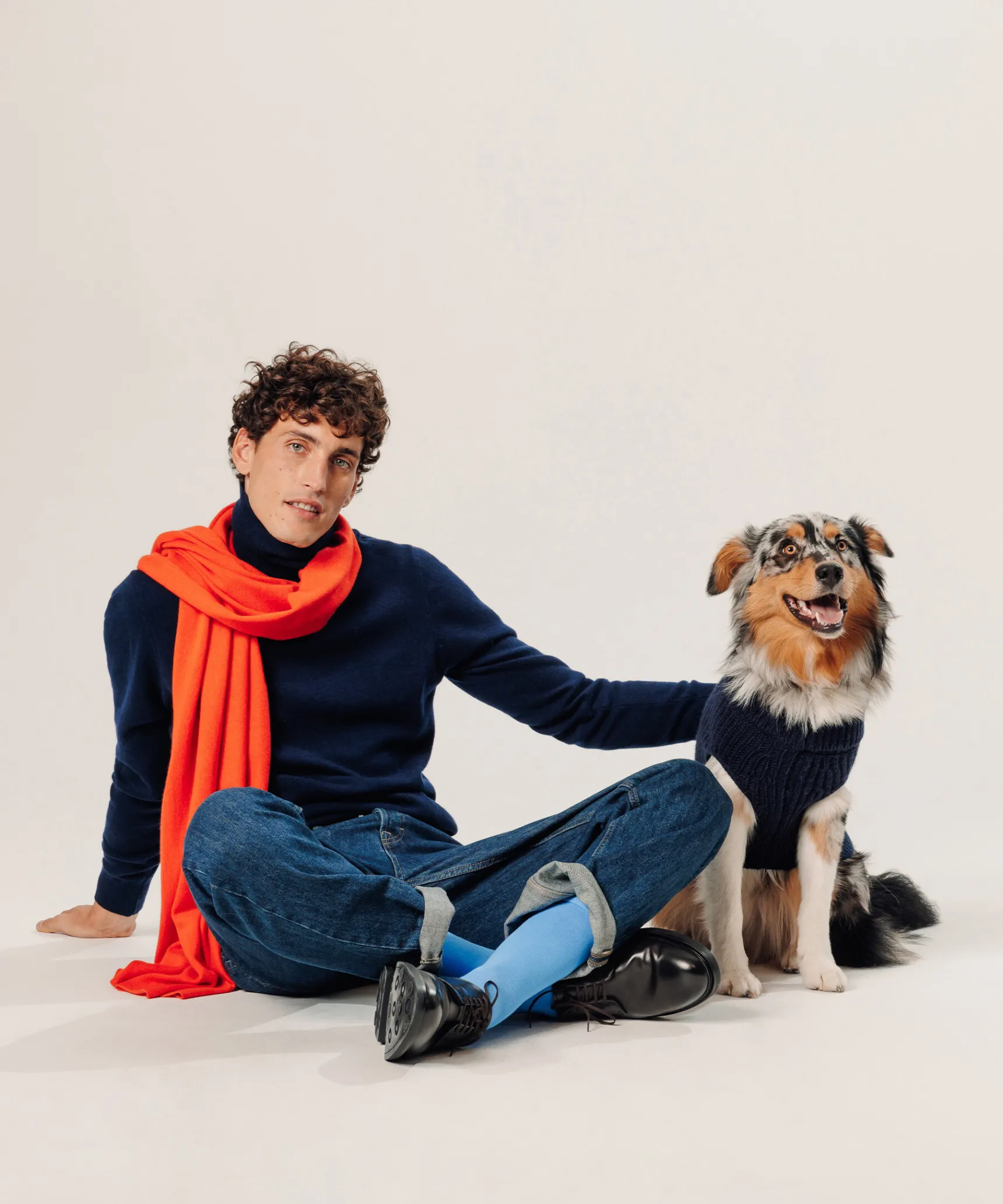 Rodier Pull pour chien bleu marine