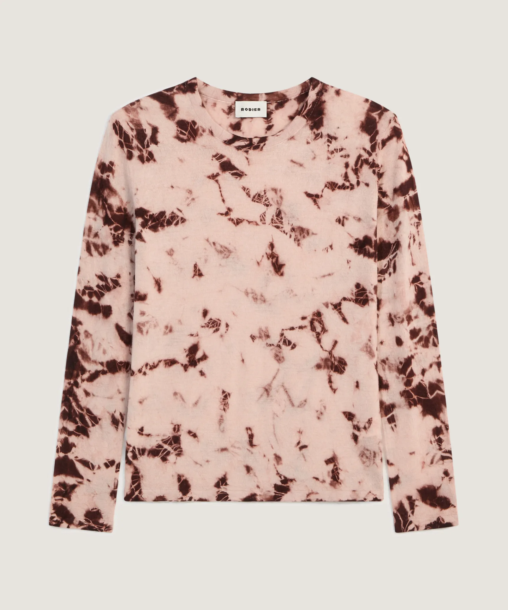 Discount Rodier Pull Tie & Dye en laine et cachemire beige