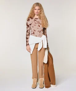 Discount Rodier Pull Tie & Dye en laine et cachemire beige