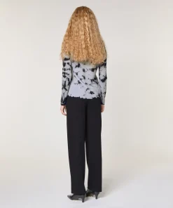 Sale Rodier Pull Tie & Dye en laine et cachemire gris
