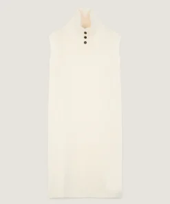 Discount Rodier Robe droite en laine blanc écru
