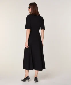 New Rodier Robe longue en laine noir