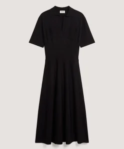 New Rodier Robe longue en laine noir