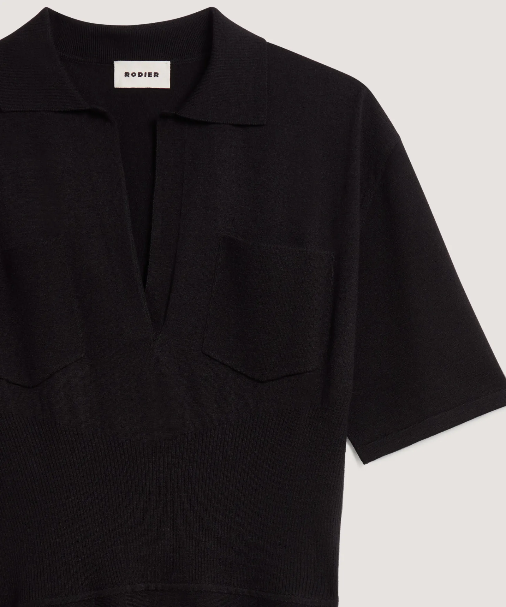 New Rodier Robe longue en laine noir