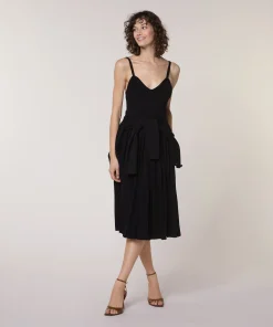 Online Rodier Robe longue en maille noir