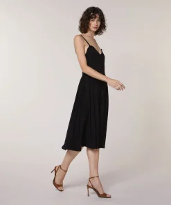 Online Rodier Robe longue en maille noir