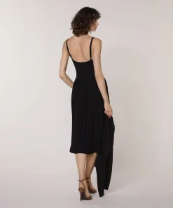 Online Rodier Robe longue en maille noir