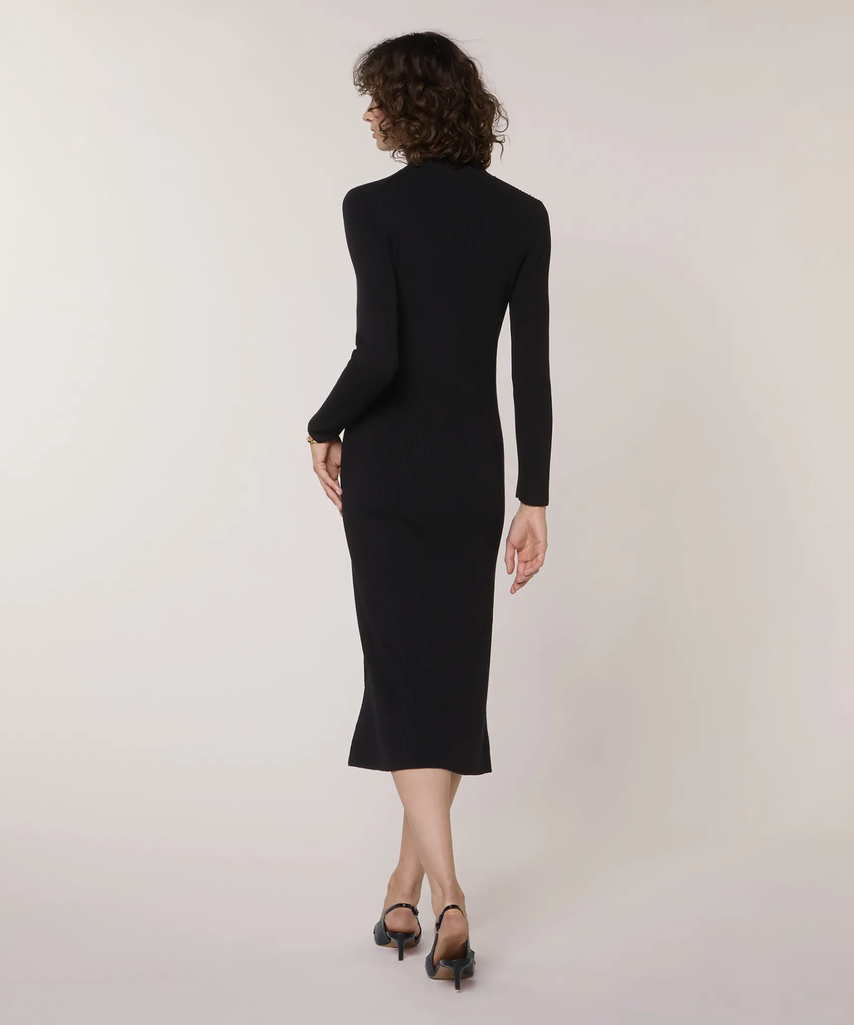 New Rodier Robe longue en maille noir