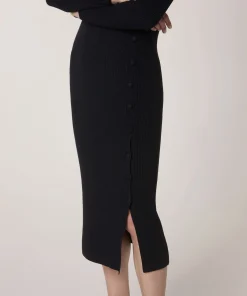 New Rodier Robe longue en maille noir