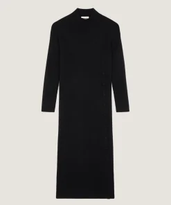 New Rodier Robe longue en maille noir