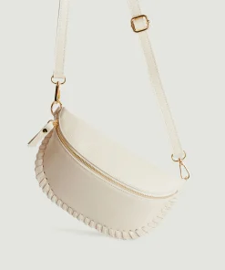 Clearance Rodier Sac banane Lily en cuir beige