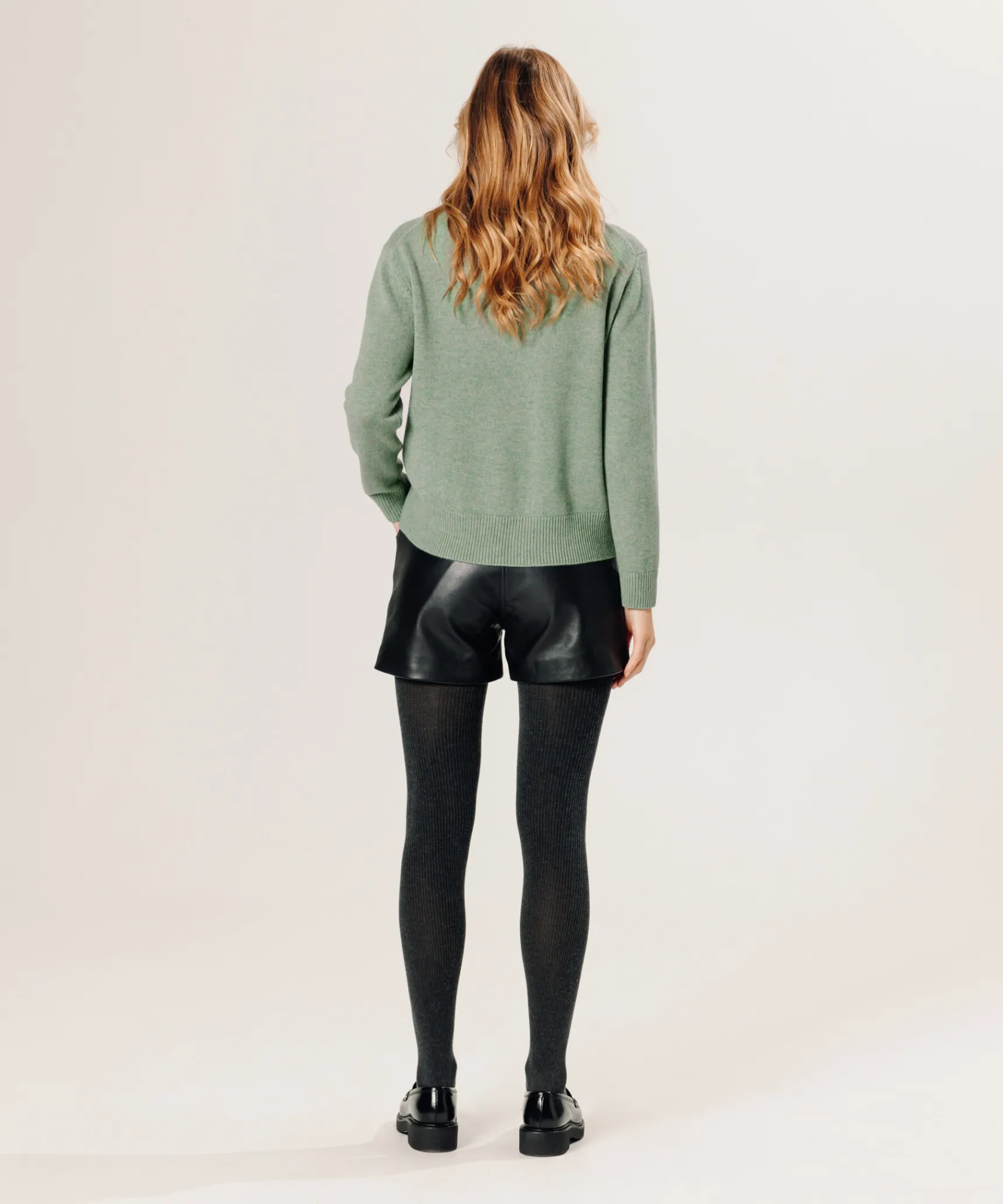 Clearance Rodier Short en cuir noir