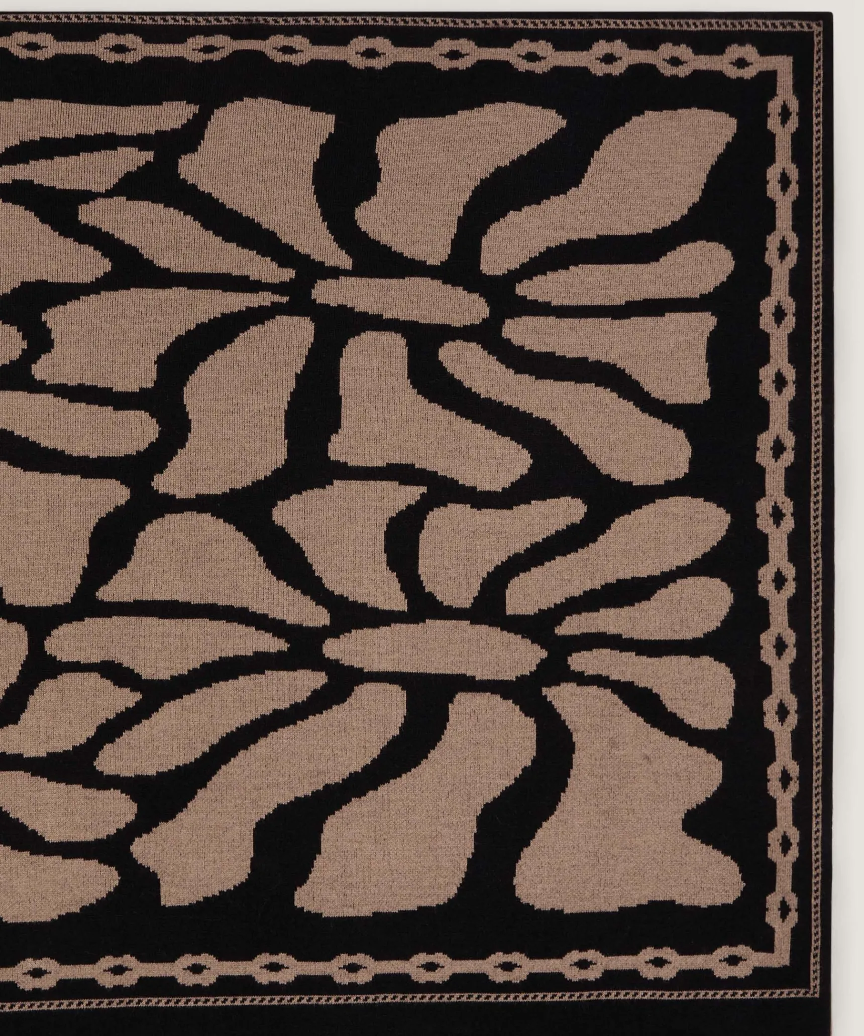 New Rodier Étole en maille jacquard marron moka