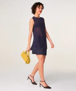 New Rodier Top en maille lurex bleu marine