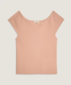 Best Rodier Top encolure bateau rose poudré