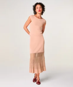 Best Rodier Top encolure bateau rose poudré