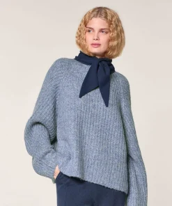 Online Rodier Tour de cou en laine bleu denim