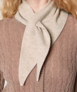 Hot Rodier Tour de cou en laine beige chiné