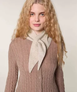 Hot Rodier Tour de cou en laine beige chiné