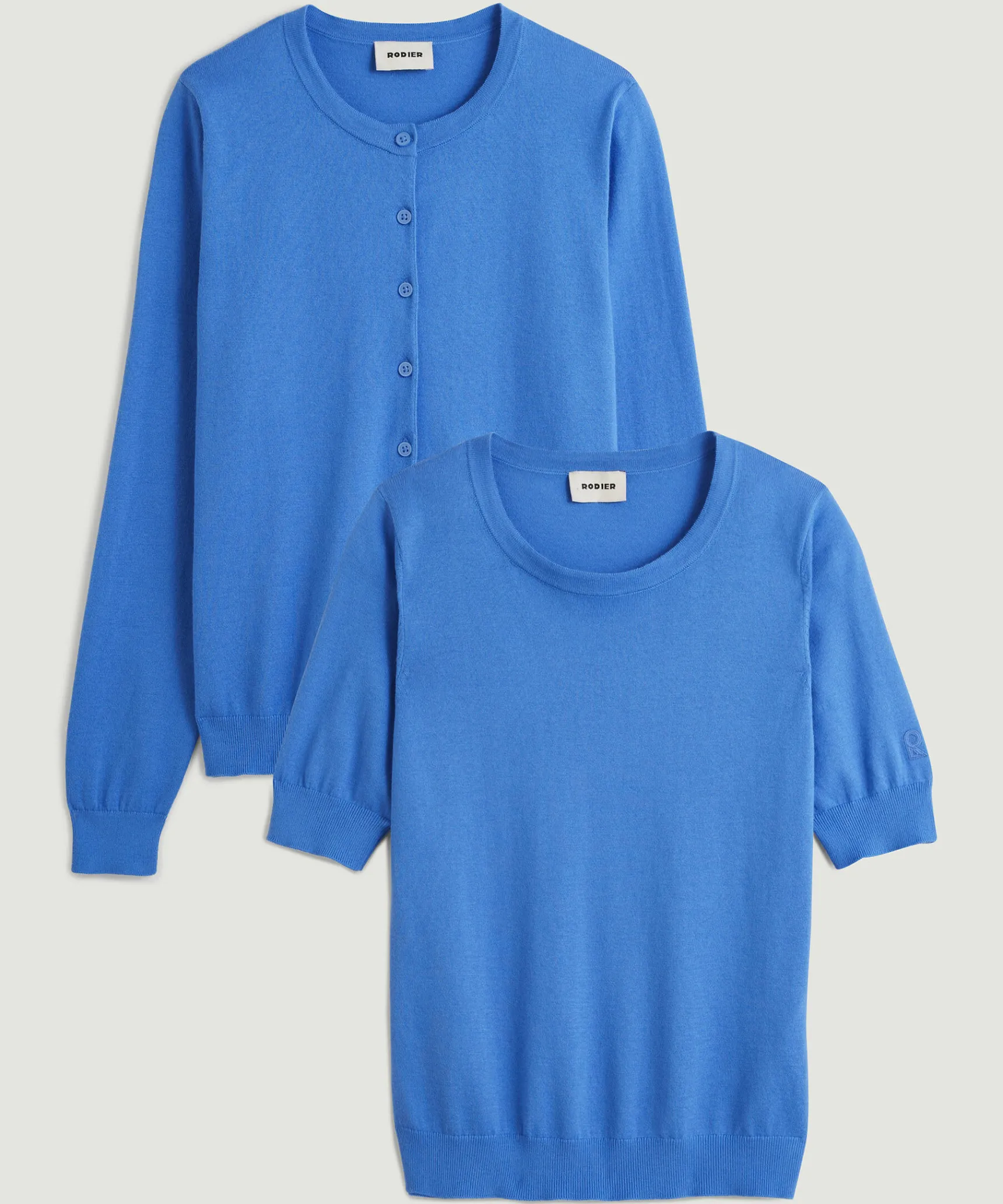Rodier Twin-set coton bleu horizon
