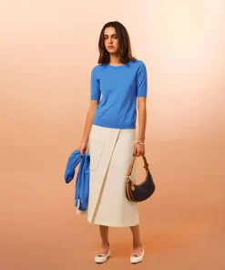 Rodier Twin-set coton bleu horizon