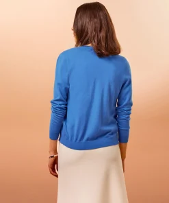 Rodier Twin-set coton bleu horizon