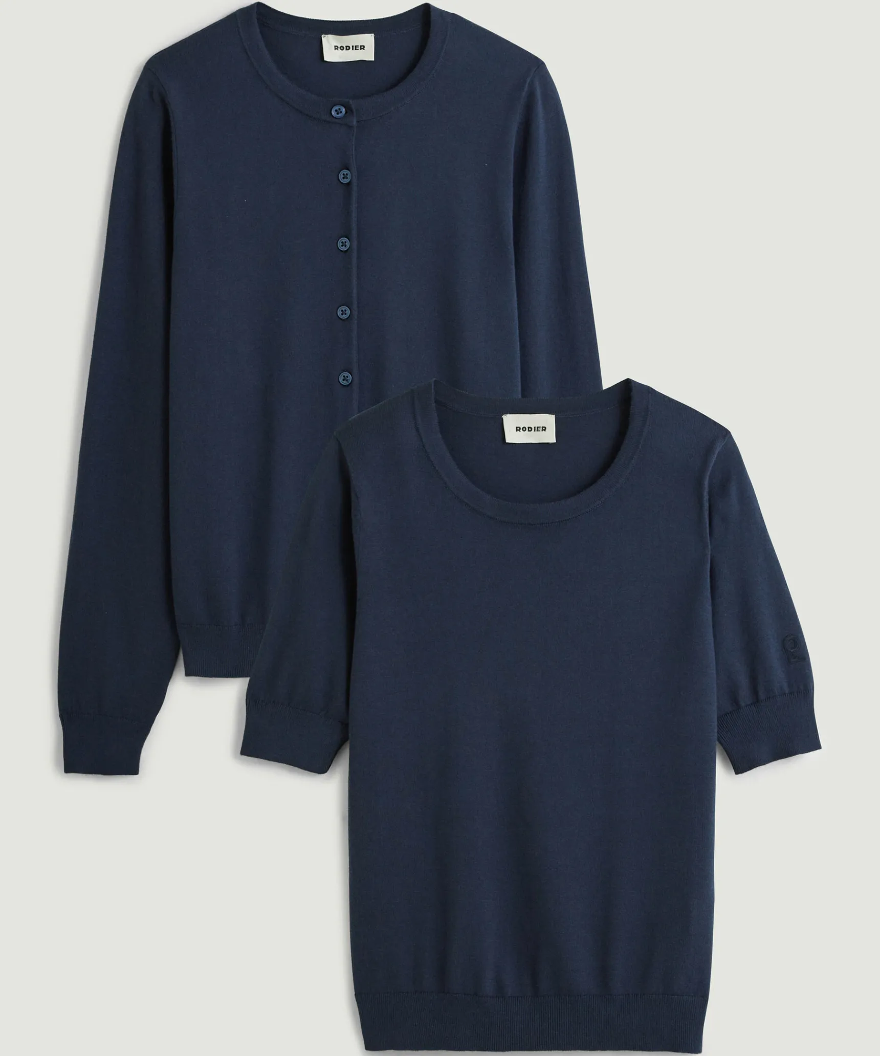 Online Rodier Twin-set coton bleu nuit