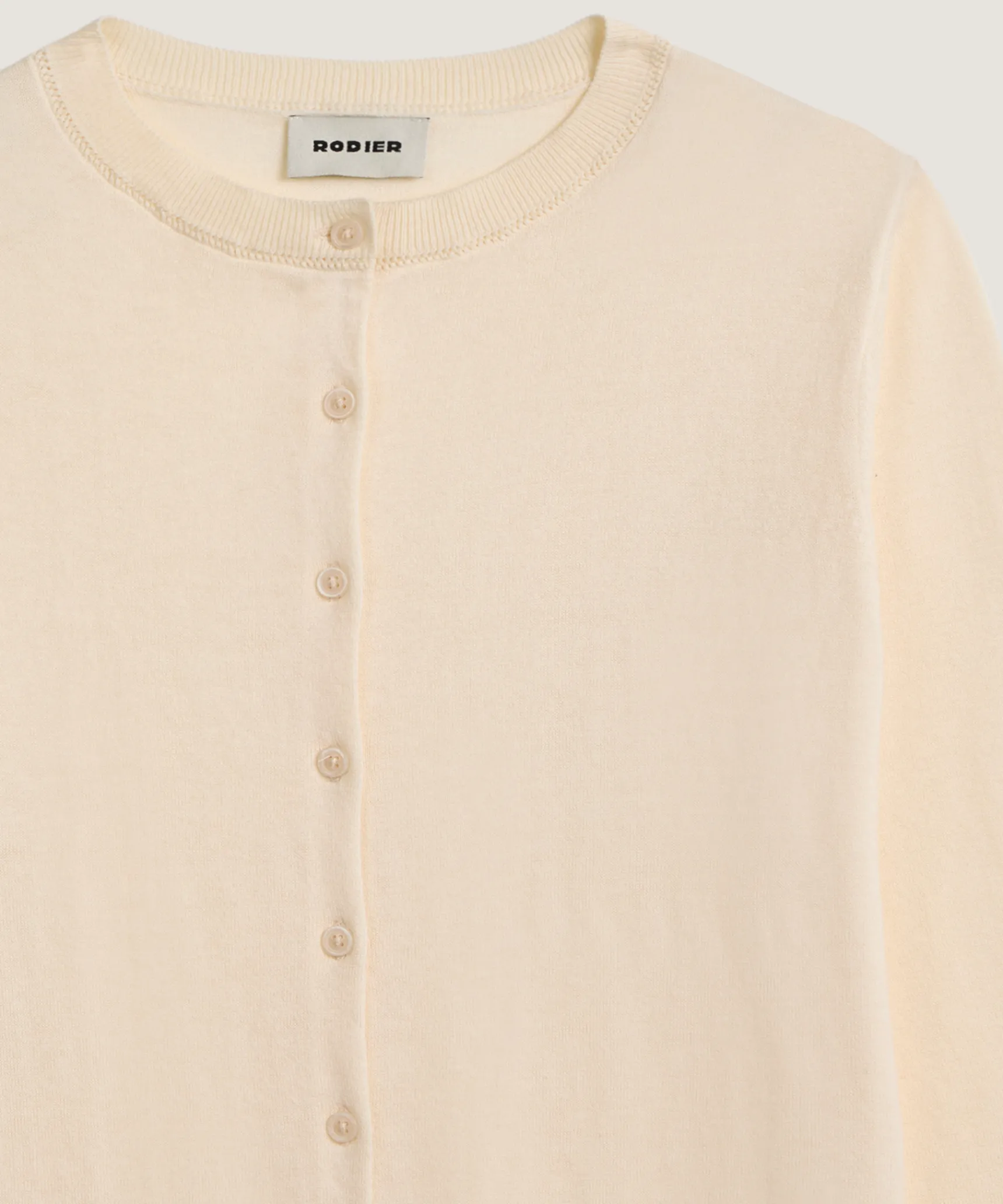 Clearance Rodier Twin-set en coton blanc écru