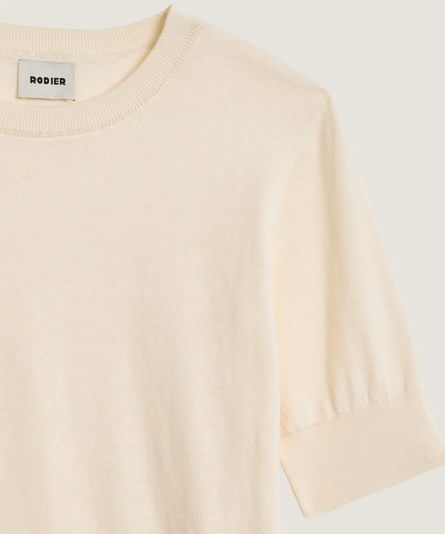 Clearance Rodier Twin-set en coton blanc écru