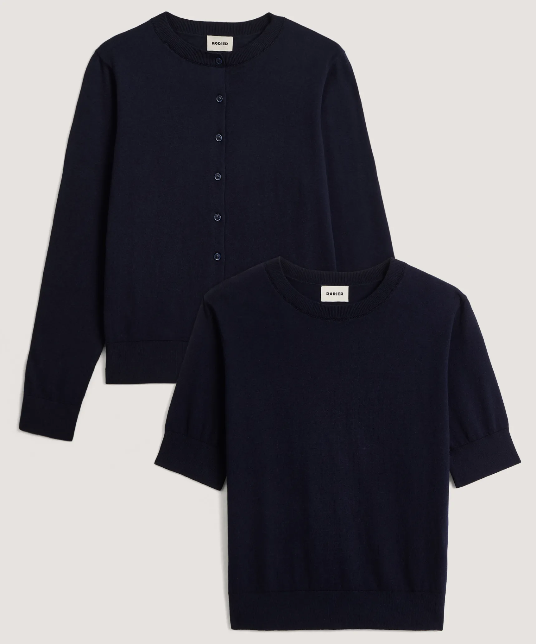 Best Rodier Twin-set en coton bleu marine