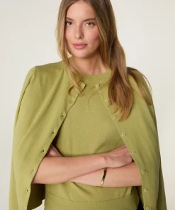 Hot Rodier Twin-set en coton vert pistache