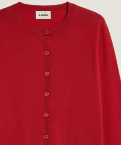 Rodier Twin-set en laine mérinos rouge