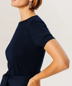 Sale Rodier Twin-set en maille bleu nuit