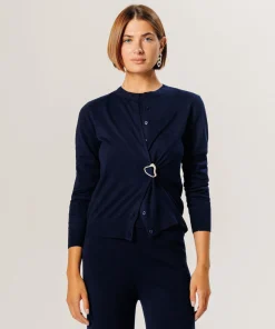 Sale Rodier Twin-set en maille bleu nuit