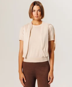 Best Rodier Twin-set en maille blanc ecru