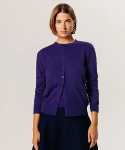 Sale Rodier Twin-set en maille violet fonce